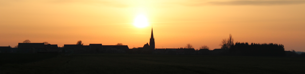 Raucourt, soleil couchant. Cliché Sabine DEGUILI.