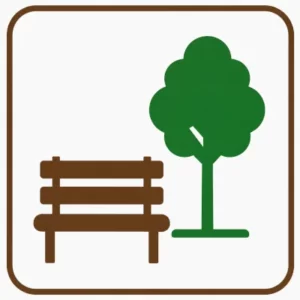 Bancs publics de l'aire de jeux